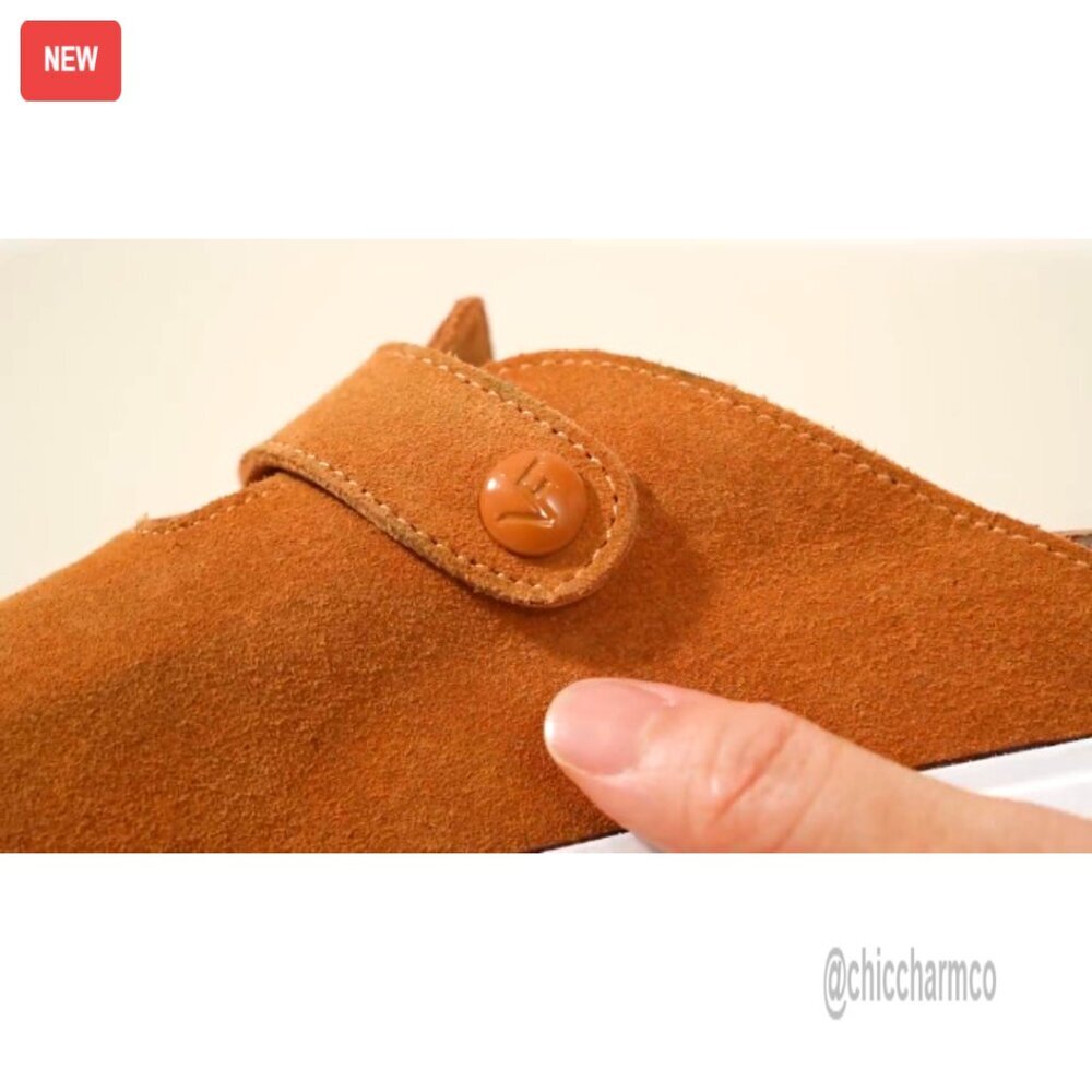 Genuine Suede Platform Clogs, Arch Support Mules, Women's Size - Picture 7 of 7